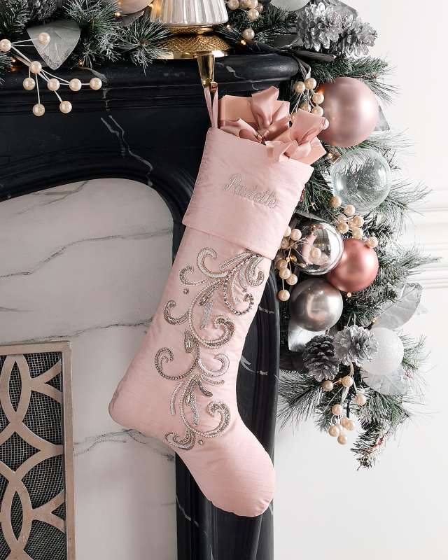 Personalized Blush Christmas Stocking